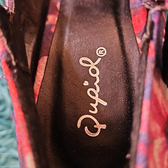 Qupid Floral Strappy Stilettos Size 8.5 - Picture 5 of 7